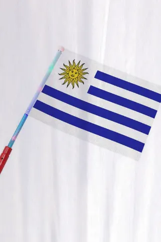 Bandera de Uruguay de escritorio con palito